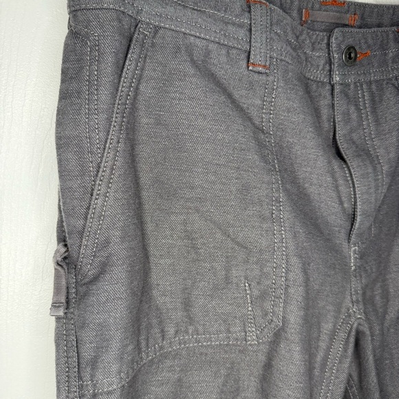 L.L. Bean Rare Mens Gray Canvas Heavy Duty Pants Style # 285620 Size 34L 32W GUC - Picture 3 of 8